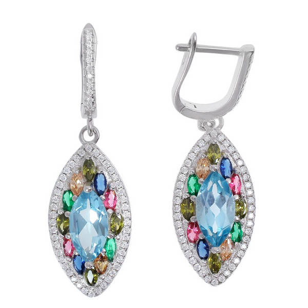 

Серьги из серебра с топазом Balex Jewellery 2405937185, 2405937185