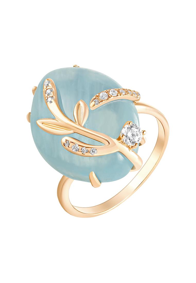 

Кольцо из серебра р. , Kari Jewelry КЛ-0909, фианит\аквамарин, КЛ-0909