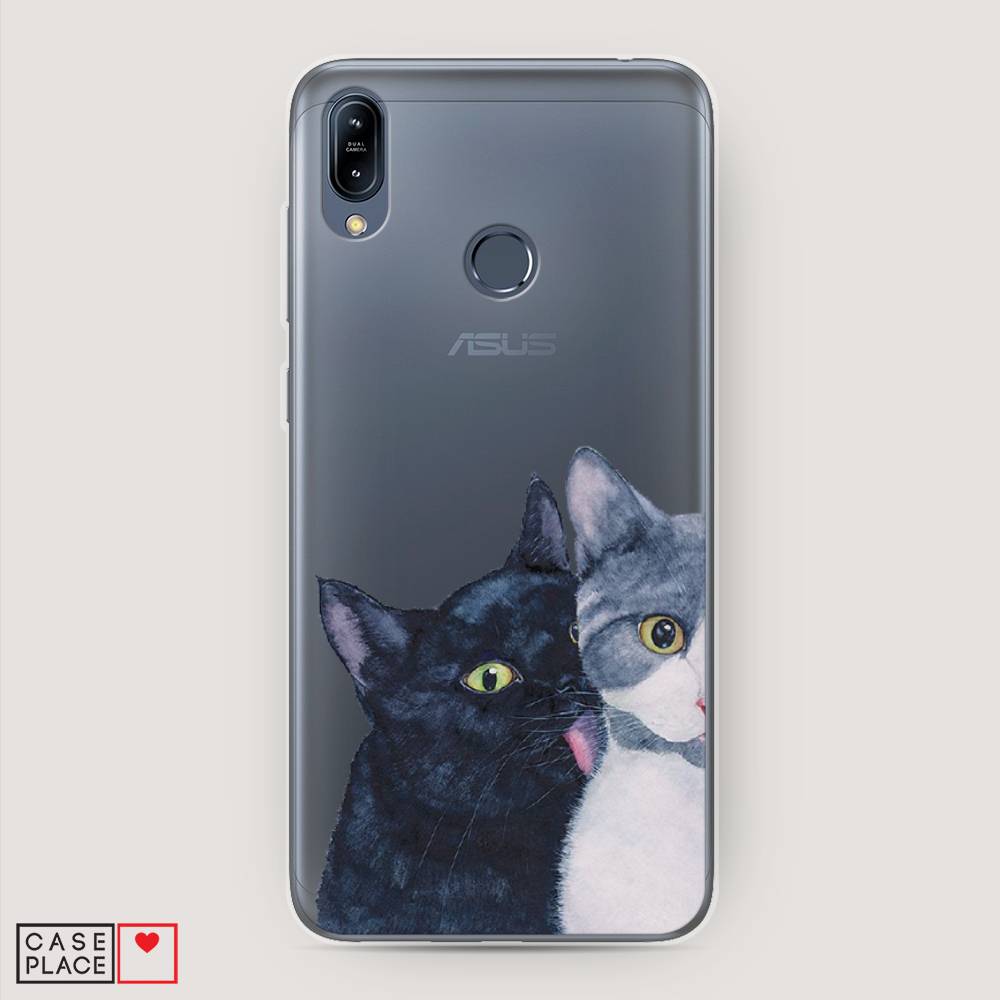

Чехол Awog на Asus Zenfone Max M2 ZB633KL "Кошачья любовь", Синий, 43750-1