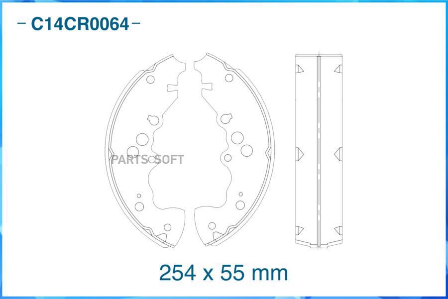 Тормозные колодки CWORKS задние барабанные c14cr0064