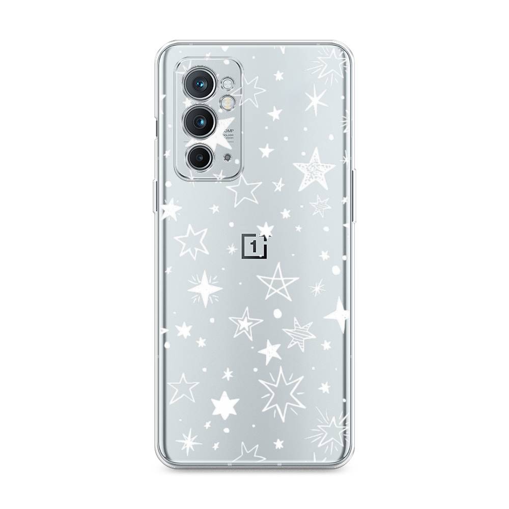 

Чехол Awog на OnePlus 9RT / ВанПлас 9RT "Звездочки графика белая", Прозрачный;белый, 152050-7