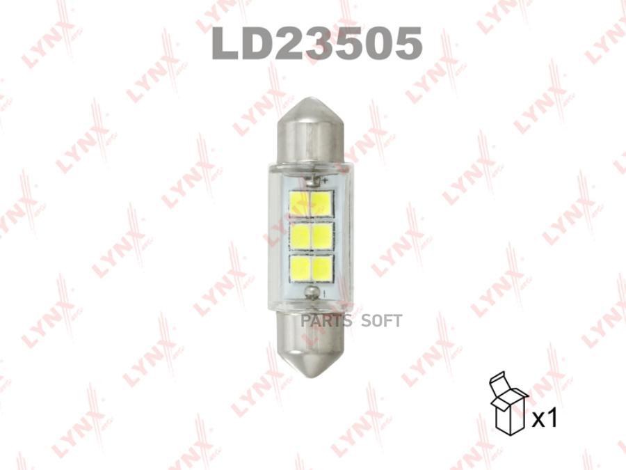 

Лампа светодиодная 24V C5W W SV8,5 6900K LYNXauto LD23505