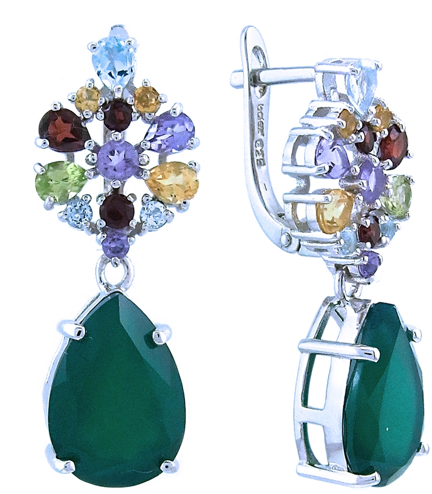 

Серьги из серебра с агатом Balex Jewellery 2405937716, 2405937716
