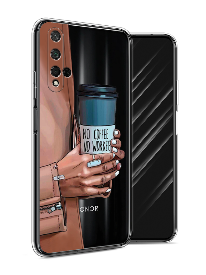 

Чехол Awog на Honor 20 "No coffee", Коричневый;серый, 69550-7
