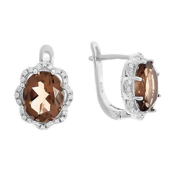 

Серьги из серебра с раухтопазом Balex Jewellery 2405936923, 2405936923