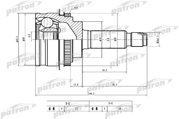 

Шрус PATRON PCV1784
