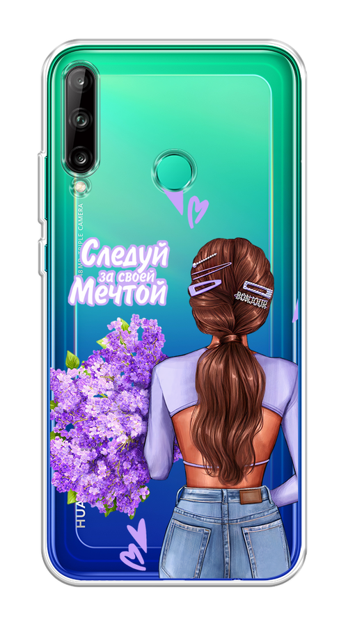

Чехол на Honor 9C, Huawei P40 Lite E/Y7p "Следуй за своей мечтой", Фиолетовый;коричневый, 612550-1