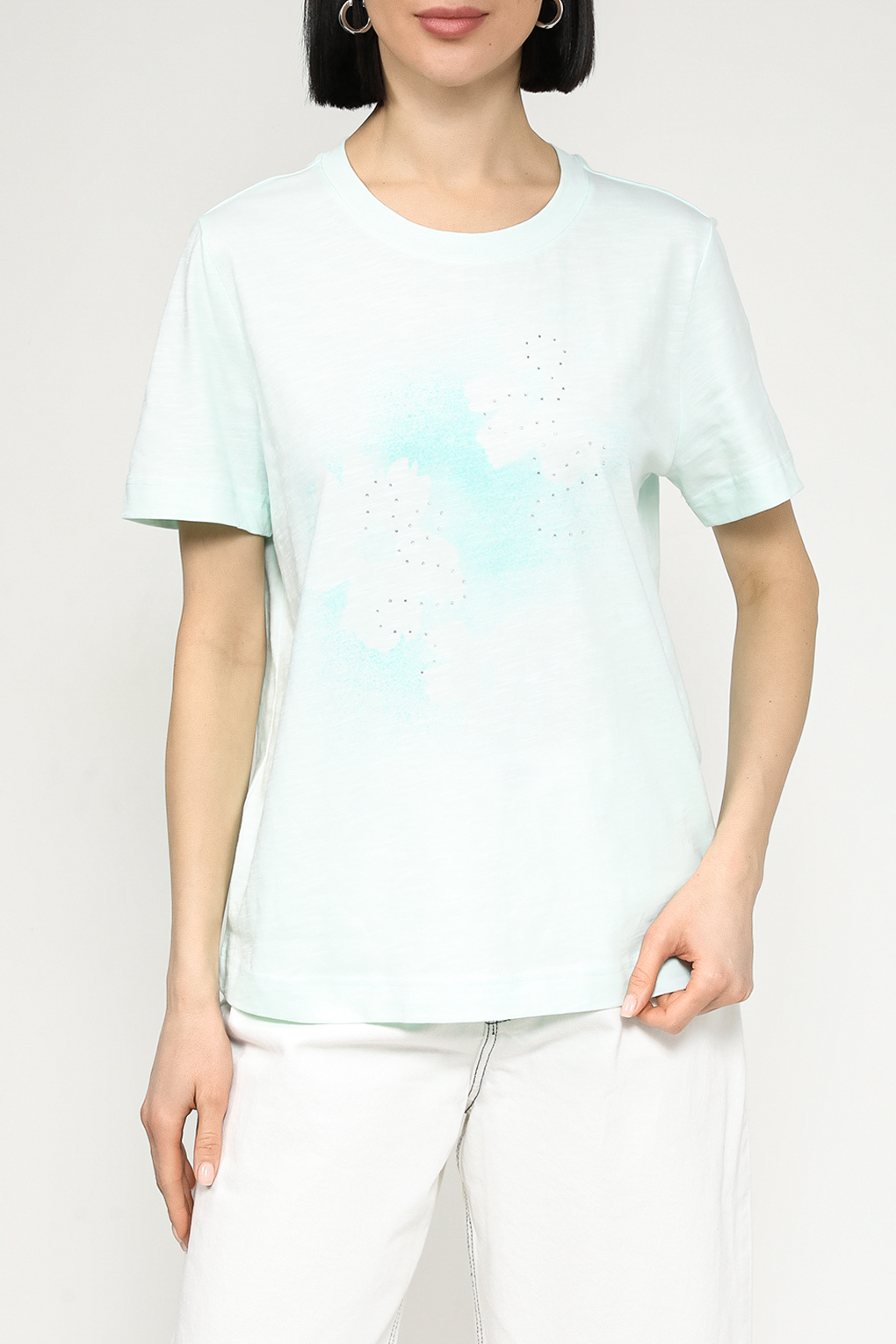 

Футболка женская Esprit Casual 024EE1K321 голубая 2XL, Голубой, 024EE1K321