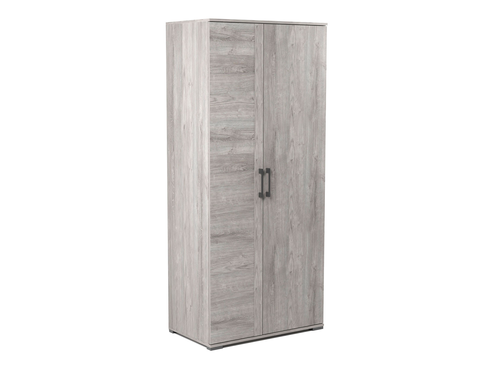 фото Распашной шкаф для одежды глубокий денвер риббек серый, без дополнительных полок сбк
