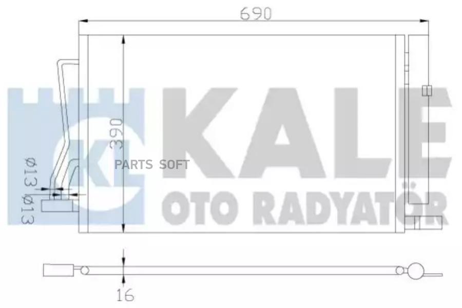

Радиатор охлаждения двигателя Ford Fiesta V/Fusion 01>12 Mazda 2 03>07 KALE 349600