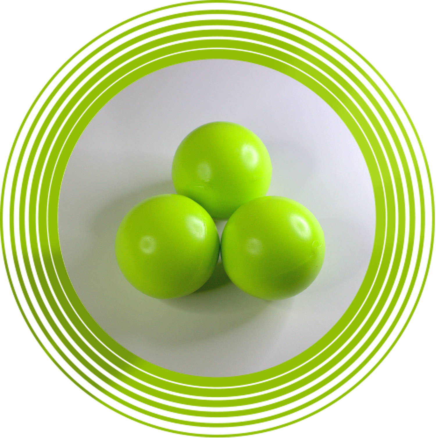 Мячи для жонглирования РРМ 62 мм набор-3 шт Джагл Зеленый