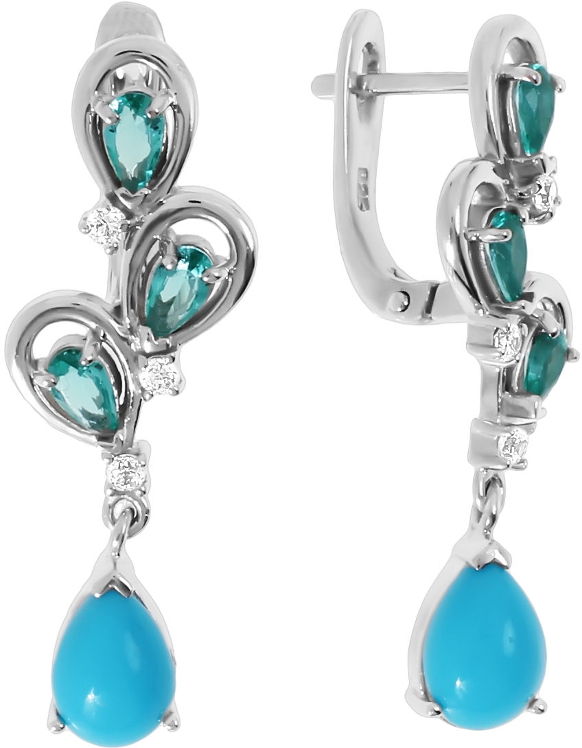 

Серьги из серебра с бирюзой Balex Jewellery 2405937317, 2405937317