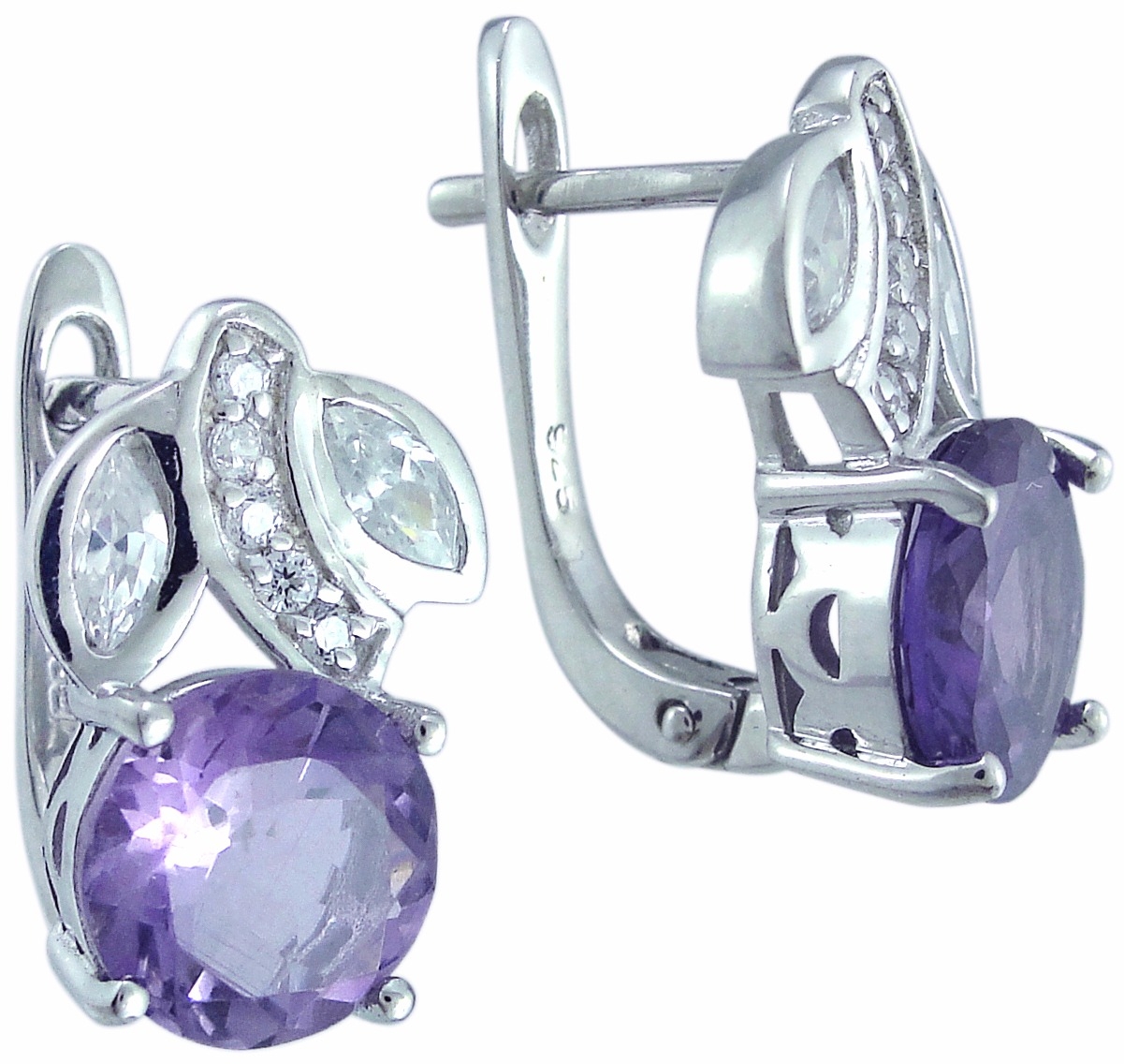

Серьги из серебра с аметистом Balex Jewellery 2405937306, 2405937306