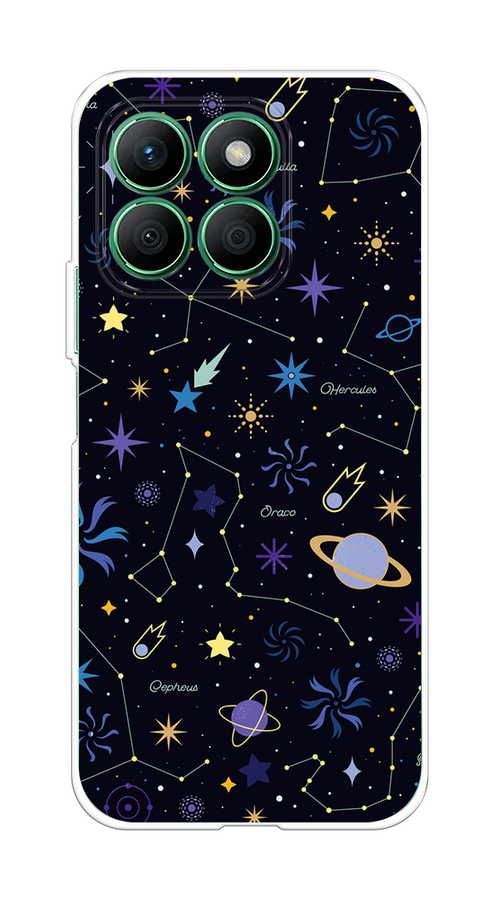 

Чехол на Honor X8B "Цветной космос", Желтый, 6123250-1