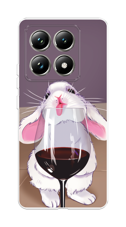 

Чехол на Xiaomi 14T Pro "Кролик с бокалом", Белый;розовый;красный, 323450-1