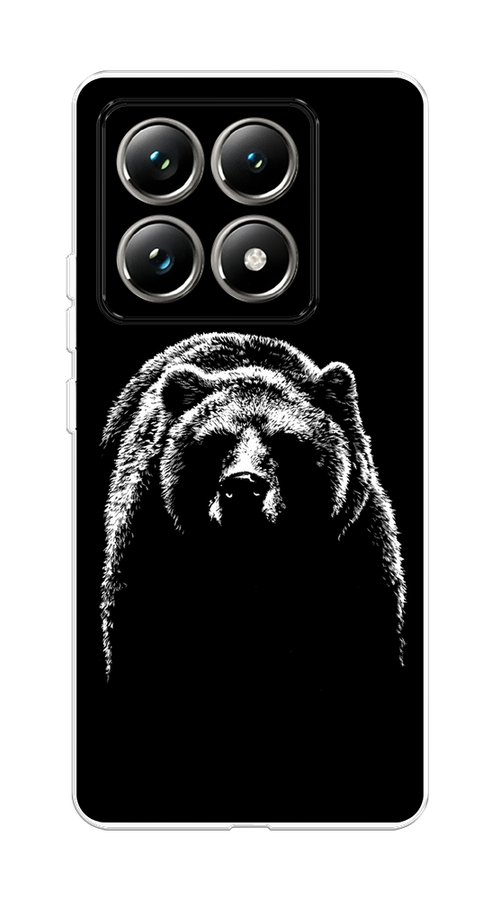 

Чехол на Xiaomi 14T Pro "Медведь в ночи", Белый;черный, 323450-1
