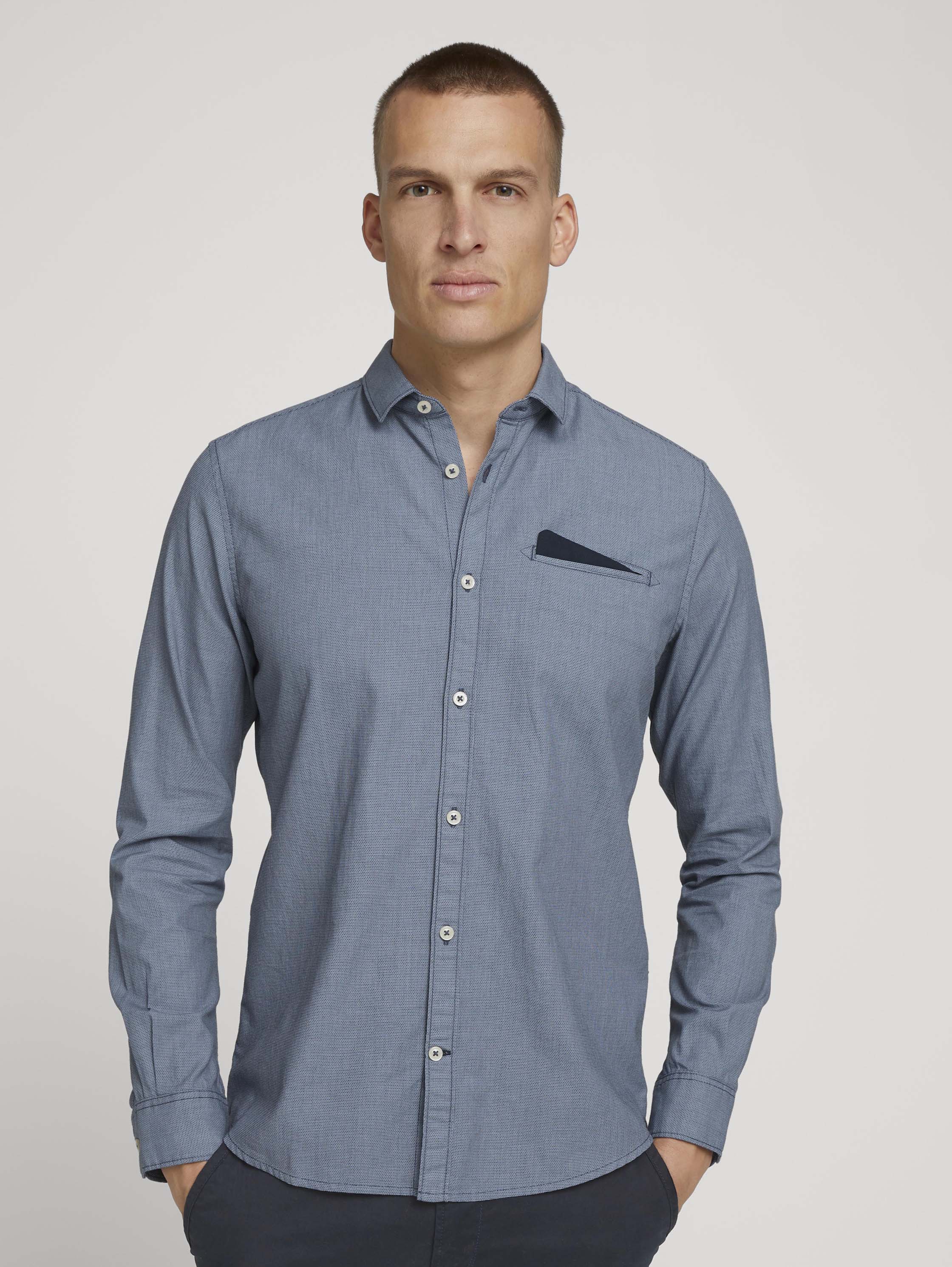 

Рубашка мужская TOM TAILOR 1028186 синяя XXL, 1028186