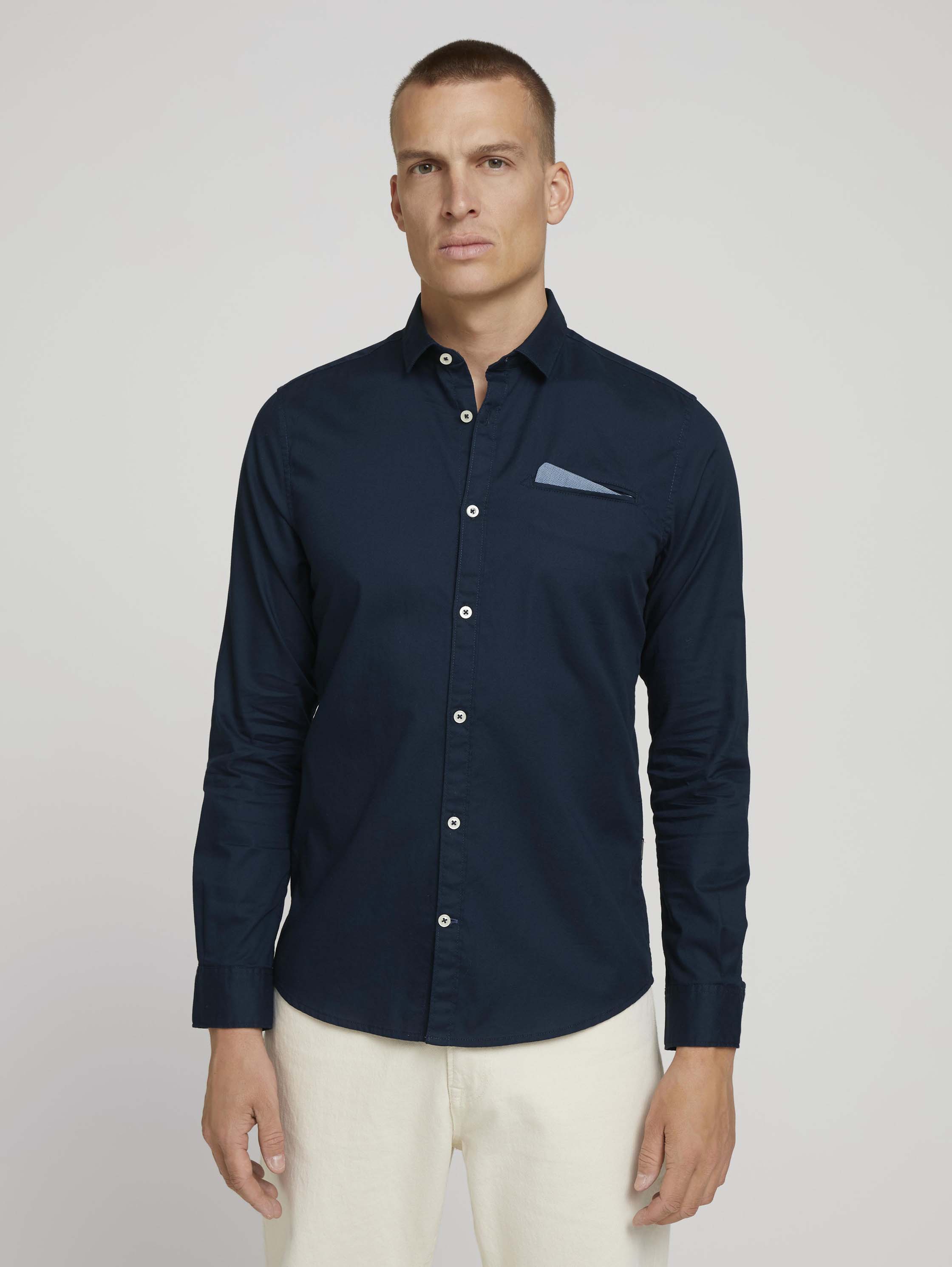 

Рубашка мужская TOM TAILOR 1028186 синяя XL, 1028186