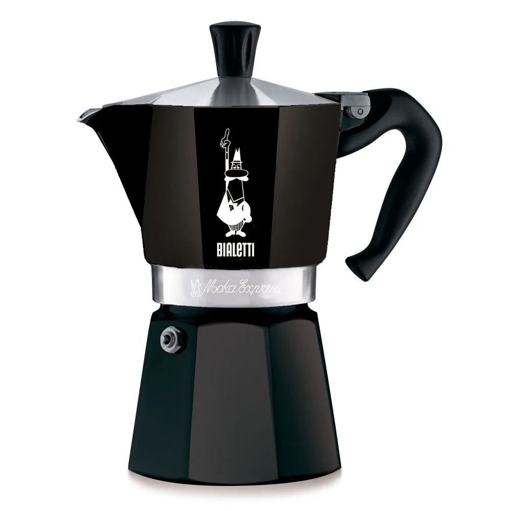 

Гейзерная кофеварка Bialetti "Moka Express", на 6 чаш. (270 мл), Черный