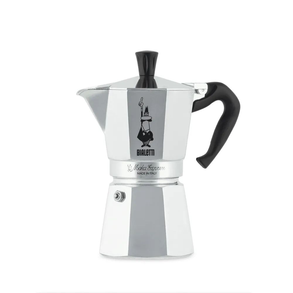 

Гейзерная кофеварка Bialetti Moka Express / Биалетти Мока Эспресс / на 6 порцию 270 мл, Серебристый