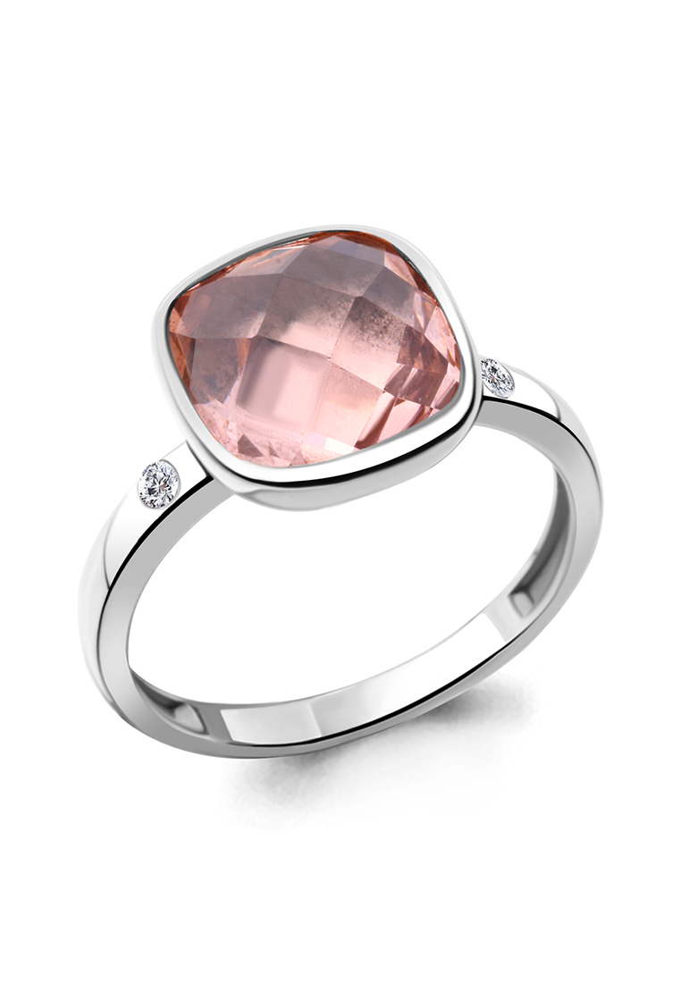 

Кольцо из серебра р. , Kari Jewelry 6943690А., морганит\фианит, 6943690А.5