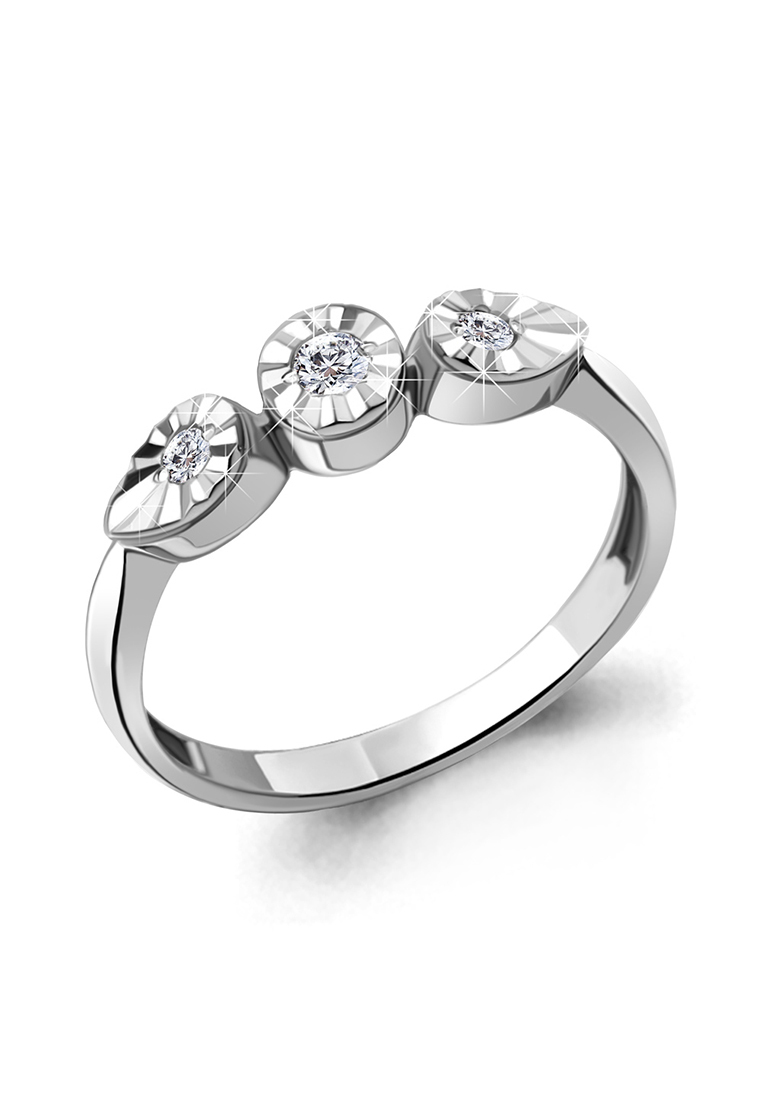 

Кольцо из серебра р.  Kari Jewelry 67364.5, фианит, 67364.5