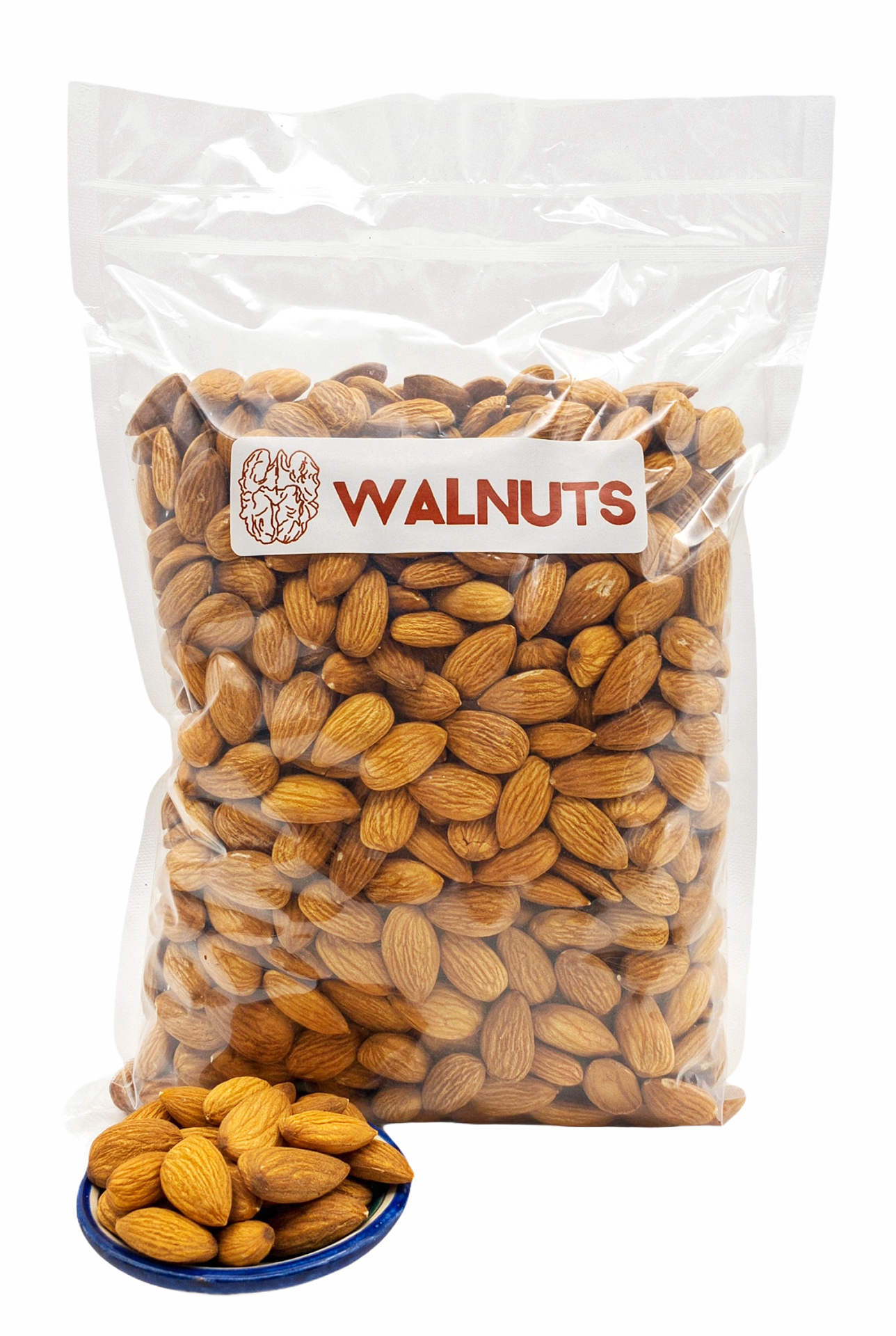 Миндаль сушеный Walnuts, крупный, урожай 2023 без обжарки отборные орехи, 1000 г