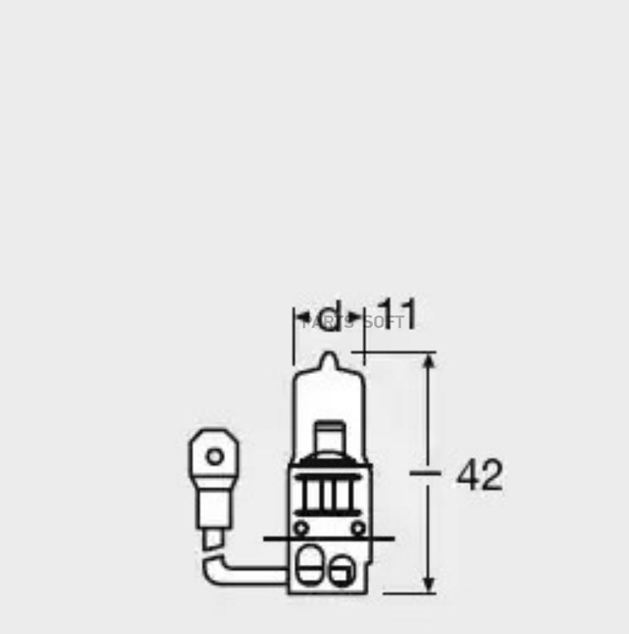 OSRAM 64151SUP Лампа галогеновая головного света H3 PK22s 3200K Super 12V 55W Картон 1 шт