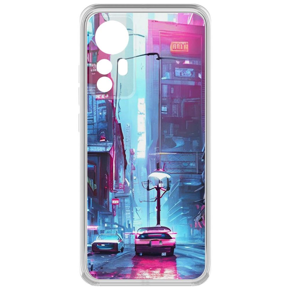 

Чехол-накладка Krutoff Clear Case Киберпанк Улица для Xiaomi 12X, Прозрачный