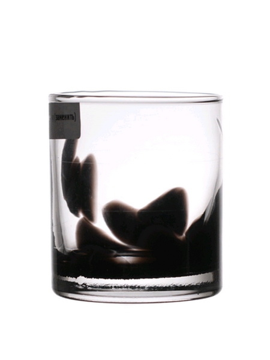 фото Набор стаканов для виски 2 шт. по 200 мл. черная крошка стекло visma