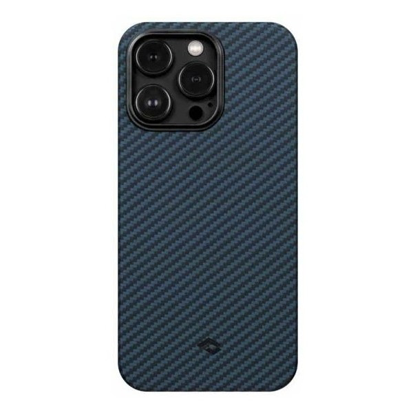 Чехол Pitaka MagEZ Case 4 для iPhone 15 Pro 1500D Black/Blue Twill (KI1508P) синий,  черный