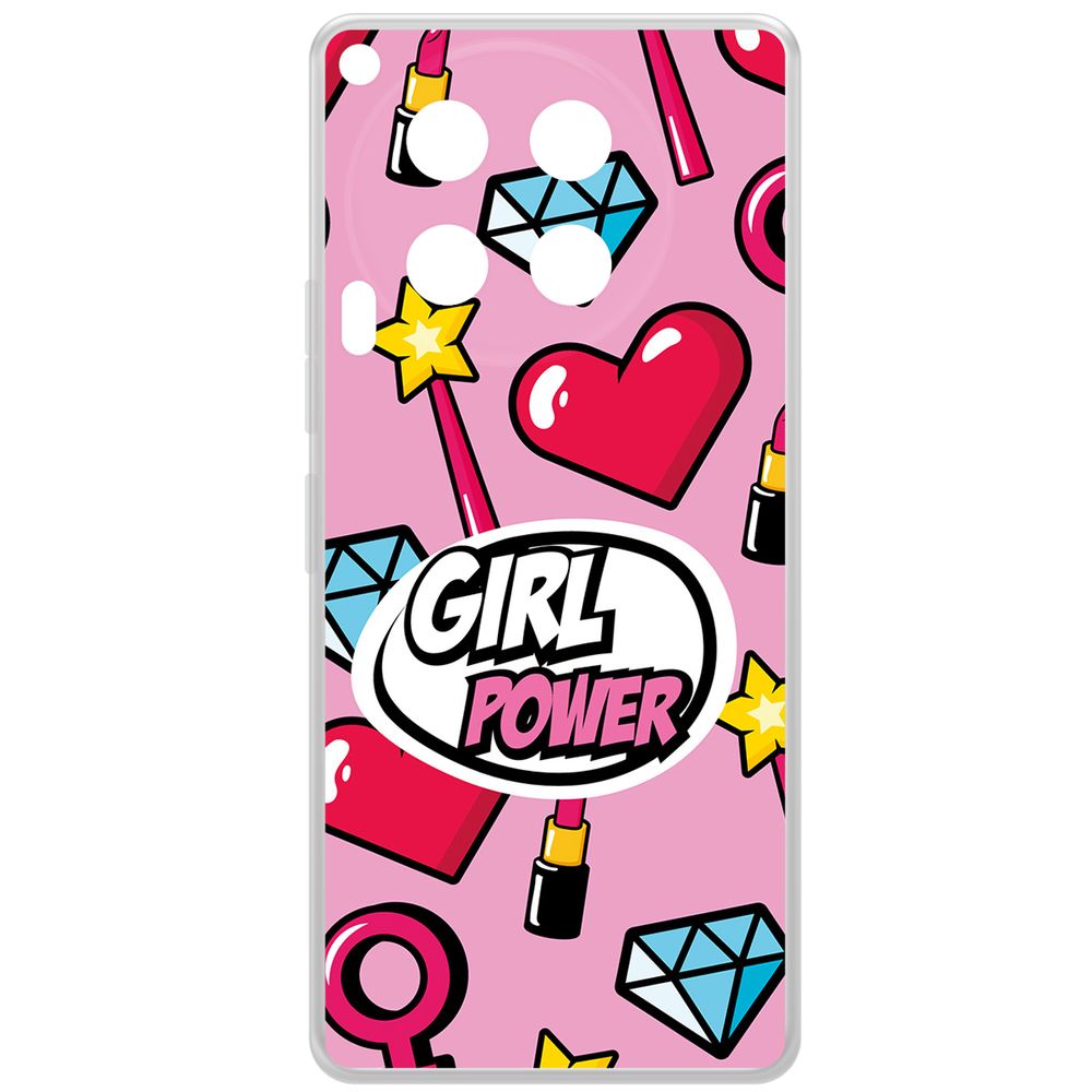 

Чехол-накладка Krutoff Clear Case Girl Power для TECNO Camon 30, Прозрачный