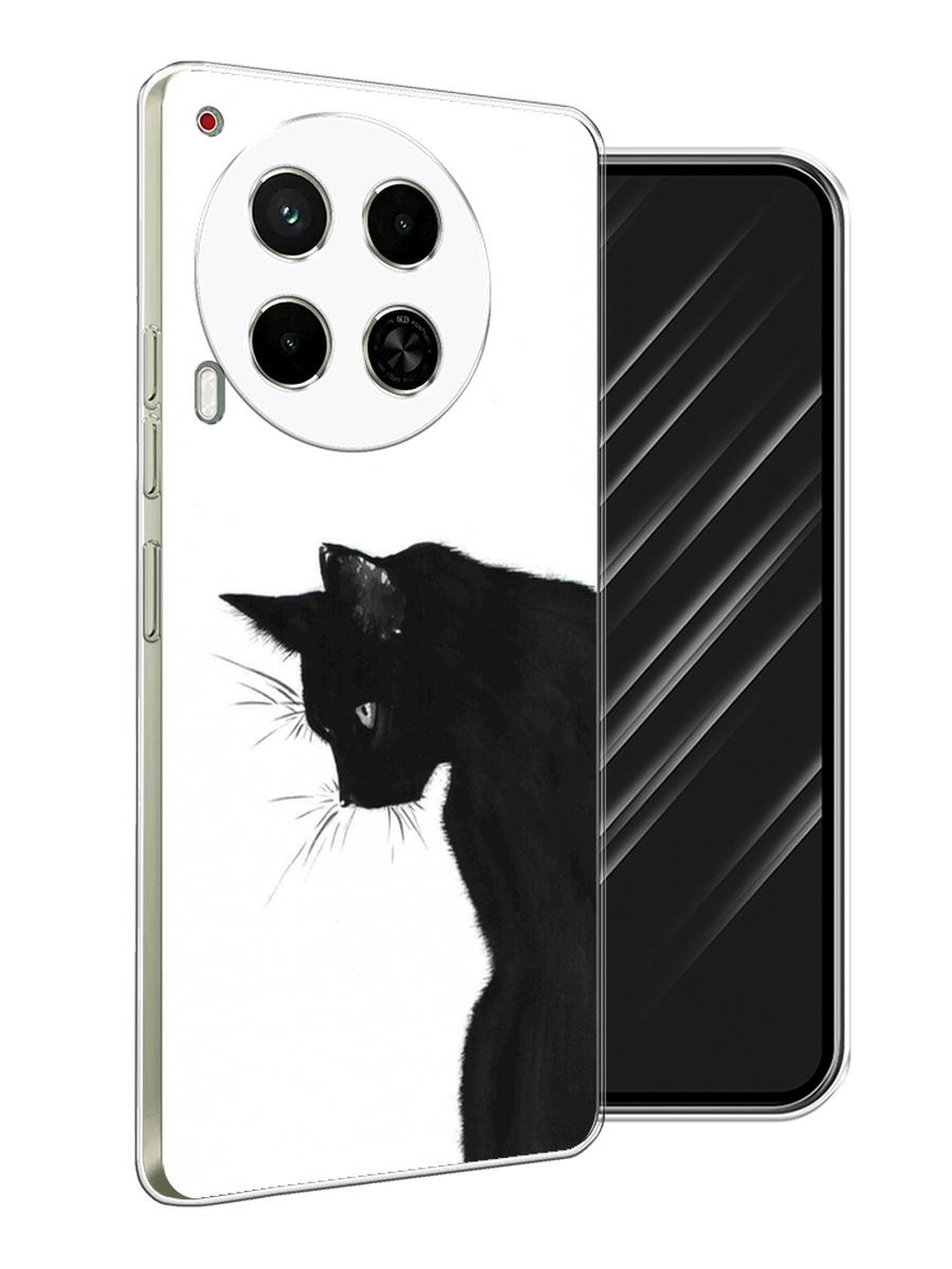 

Чехол Awog на Tecno Camon 30 5G "Black cat", Черный;белый, 305550-1