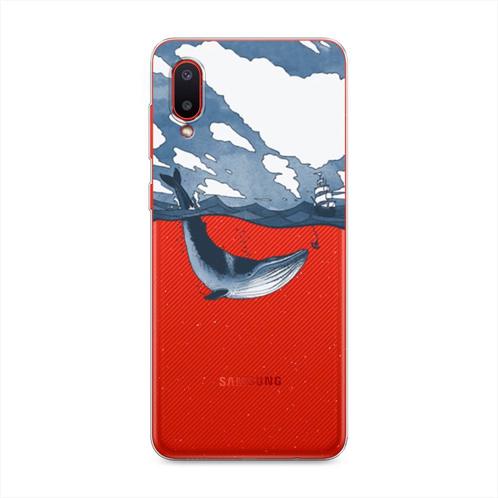 

Чехол на Samsung Galaxy A02 "Большой кит", Синий, 2102550-1