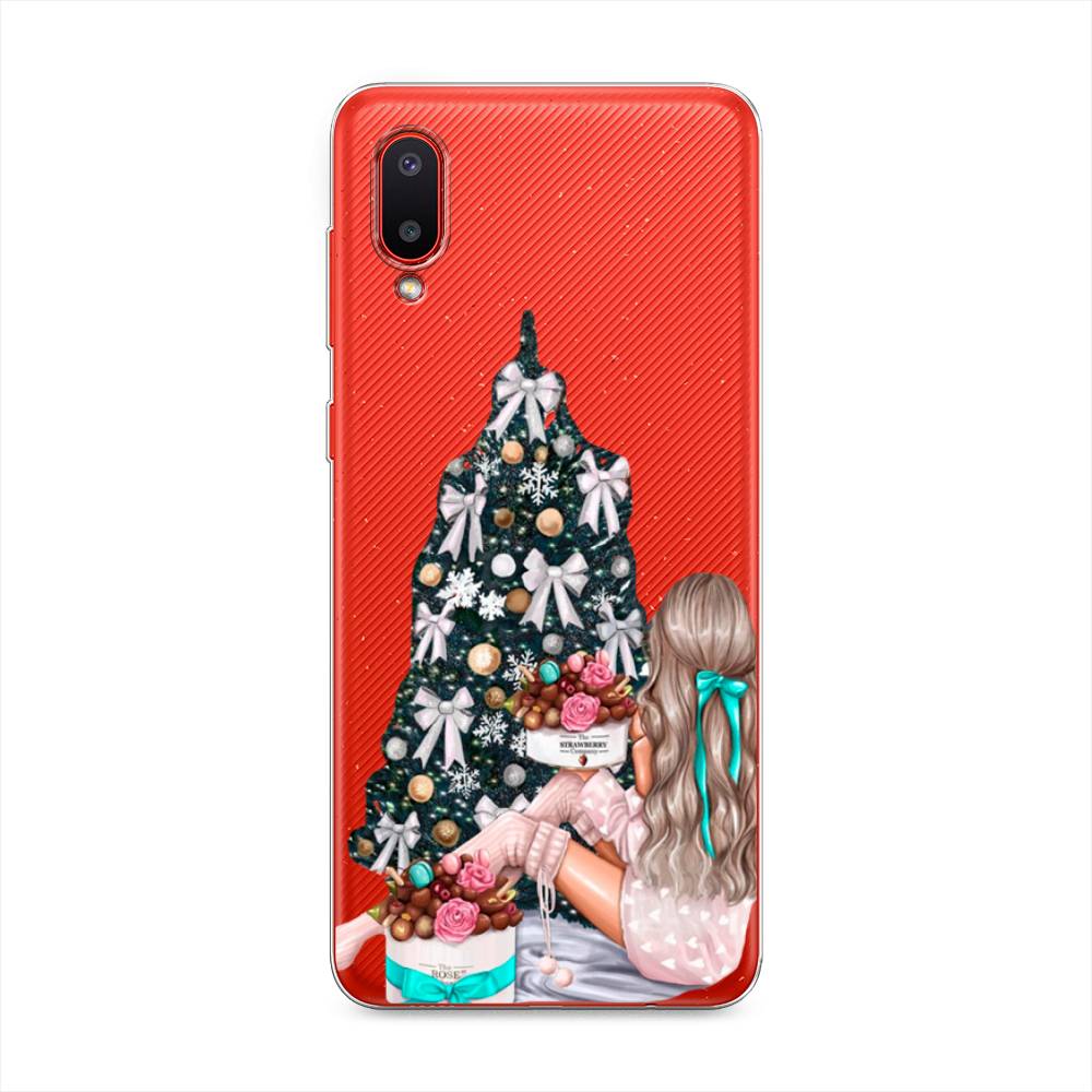 

Чехол на Samsung Galaxy A02 "New Year", Зеленый;бежевый;голубой, 2102550-5