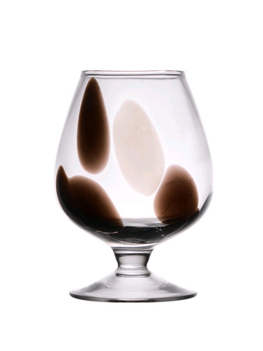 фото Набор стаканов 2 шт. по 250 мл. для бренди,коньяка черно- белая крошка стекло visma