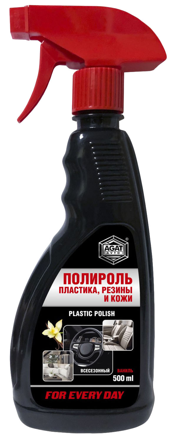 фото Agat avto полироль пластика, резины и кожи ваниль (триггер-спрей) (0.5l) agat avto fd0410 агат