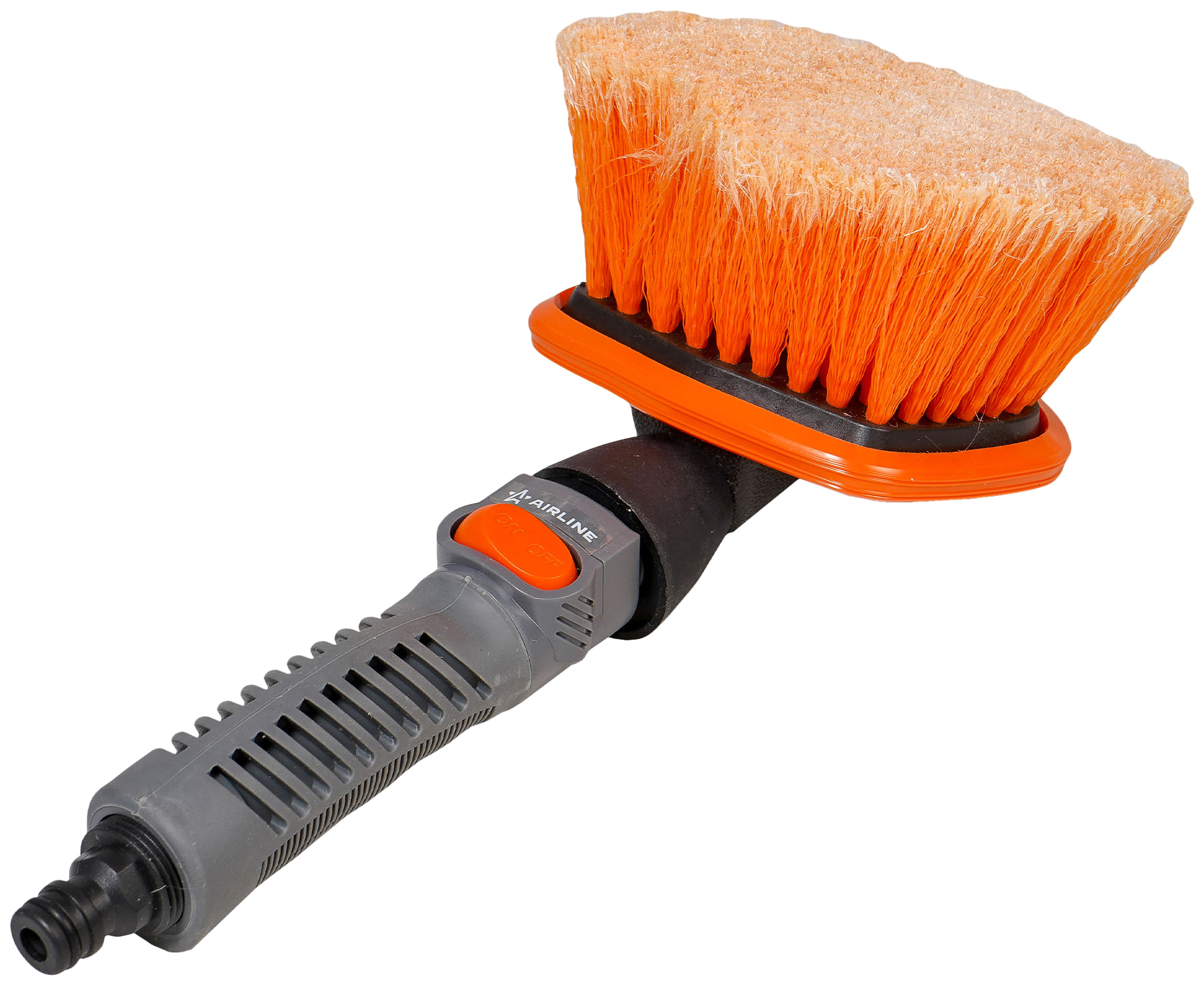 Щетка Для Мытья С Насадкой Для Шланга, Мягкой Распушенн. Щетиной, Кнопкой Подачи Воды (35