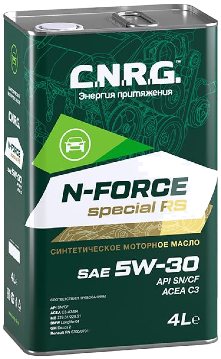 Моторное масло C.N.R.G.синтетическое Синергия N-Force Special RS 5W30 SN/CF 4л