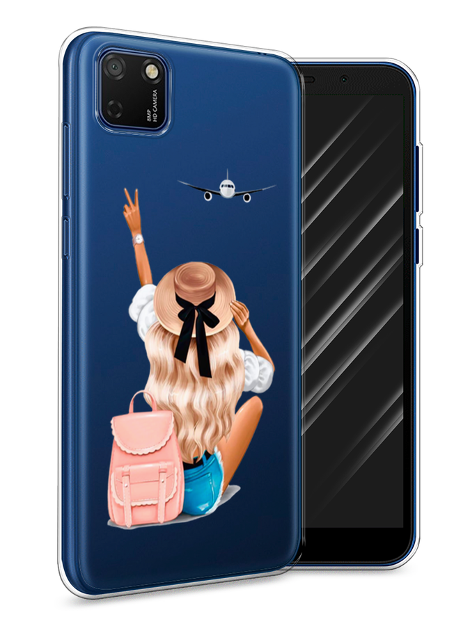 

Чехол Awog на Honor 9S "Автостопом самолетом", Бежевый;розовый;голубой, 6102650-7