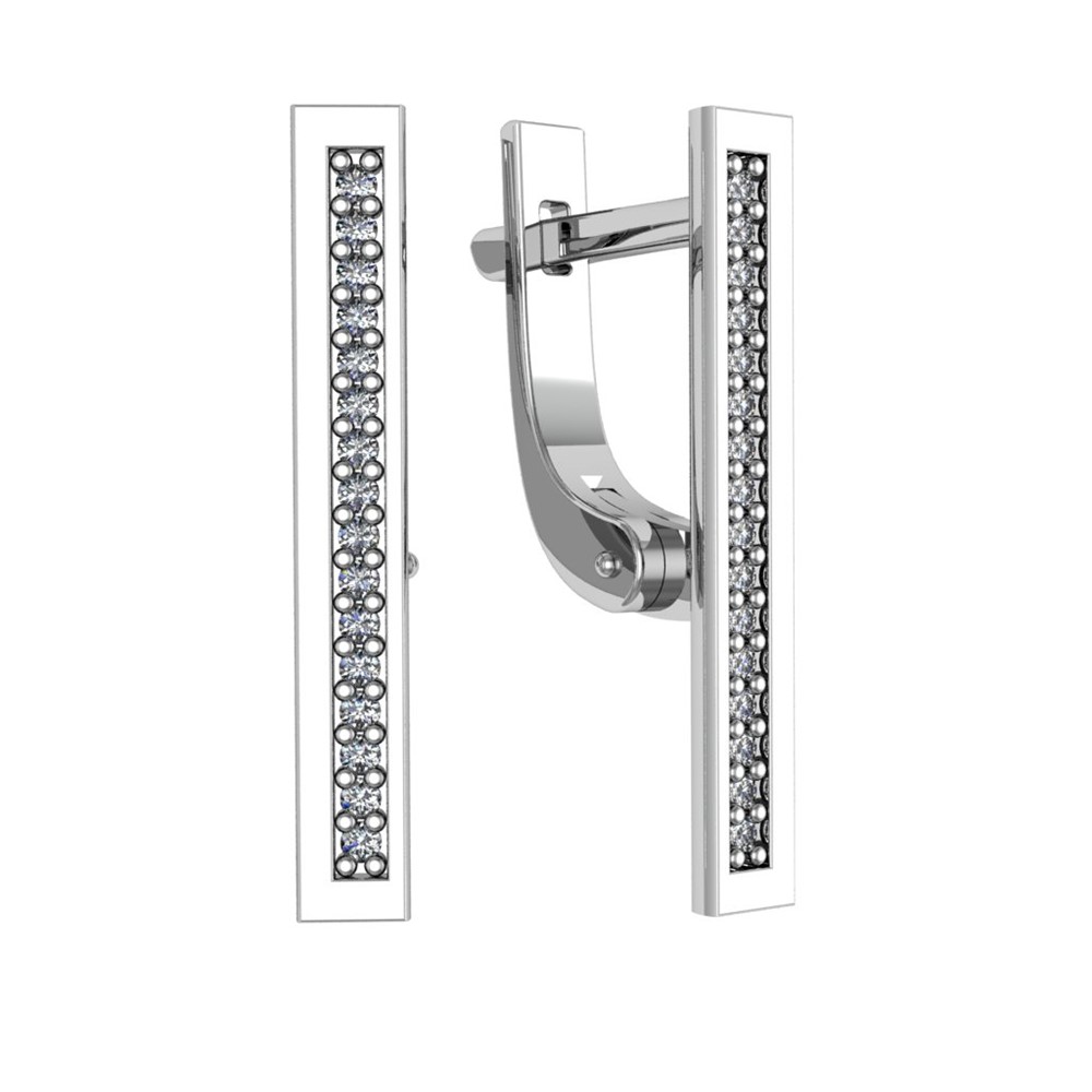

Серьги из серебра ПРИВОЛЖСКИЙ ЮВЕЛИР 301349-FA11, фианит, 301349-FA11