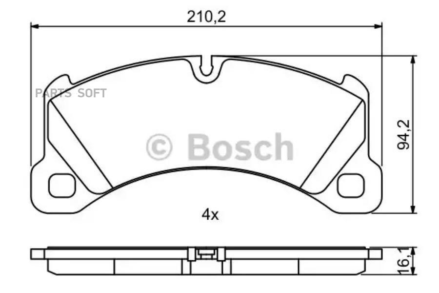 

Тормозные колодки Bosch передние дисковые 986494757
