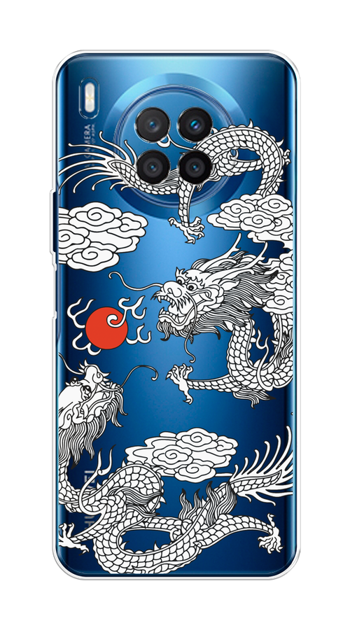 

Чехол на Huawei Nova 8i, Honor 50 lite "Драконы с ножом", Прозрачный;черный;белый, 6106450-1