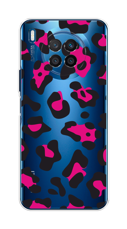 

Чехол на Huawei Nova 8i/Honor 50 lite "Pink cow spots", Черный;розовый, 6106450-1