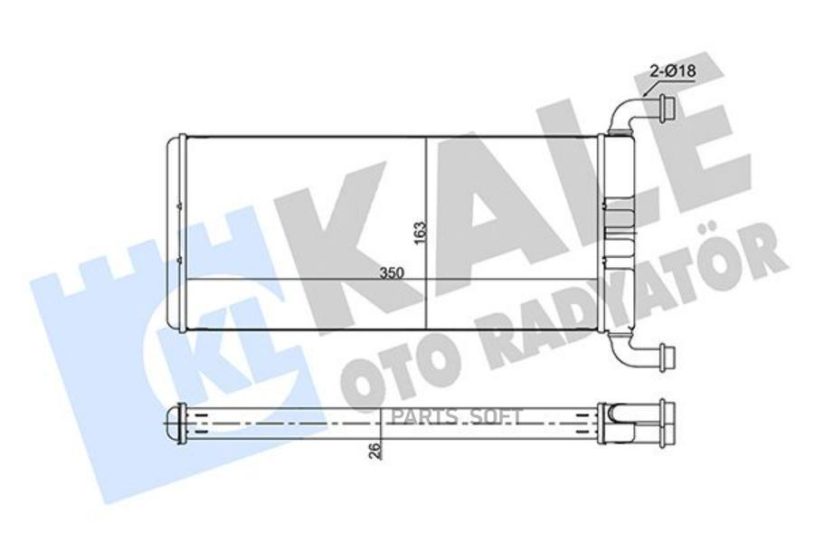 

Радиатор Печки Mercedes Sprinter, Vw Crafter 06- 1Шт KALE 346620