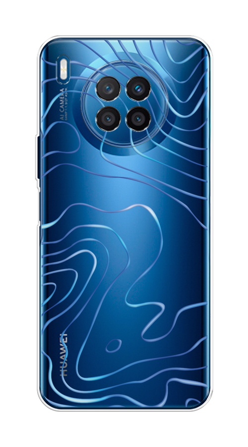

Чехол на Huawei Nova 8i/Honor 50 lite "Blue lines", Прозрачный;синий, 6106450-1