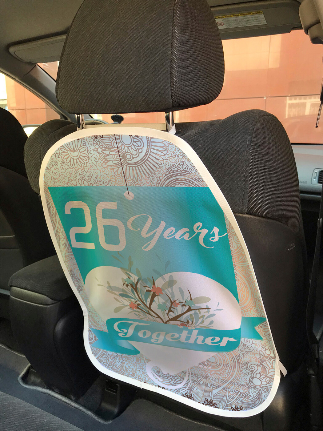 

Накидка на спинку сиденья JoyArty 26 лет вместе, 45х62, 26 лет вместе
