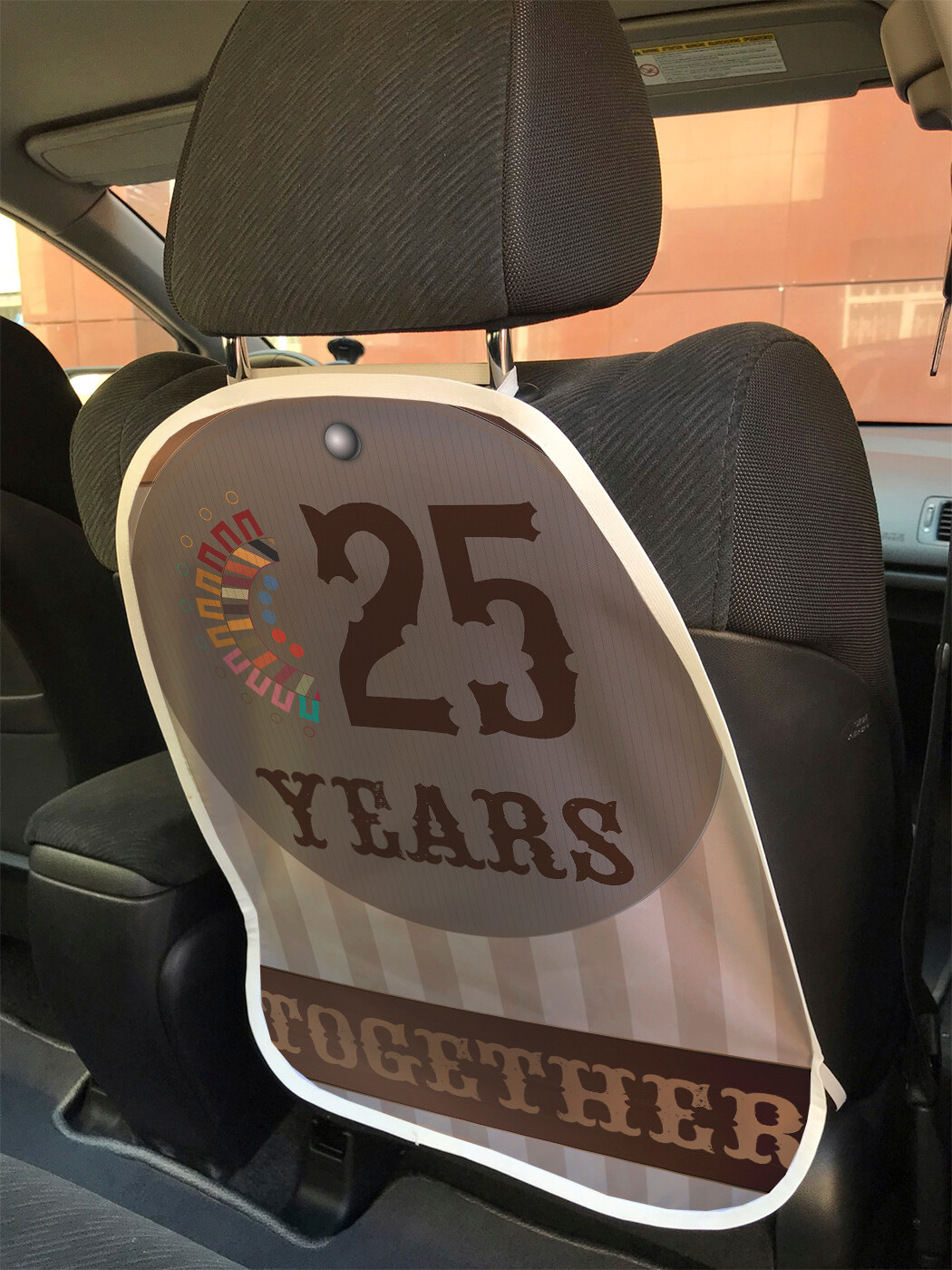 

Накидка на спинку сиденья JoyArty 25 лет вместе, 45х62, 25 лет вместе