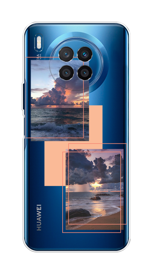 

Чехол на Huawei Nova 8i, Honor 50 lite "Sky collage", Розовый;прозрачный;синий, 6106450-1