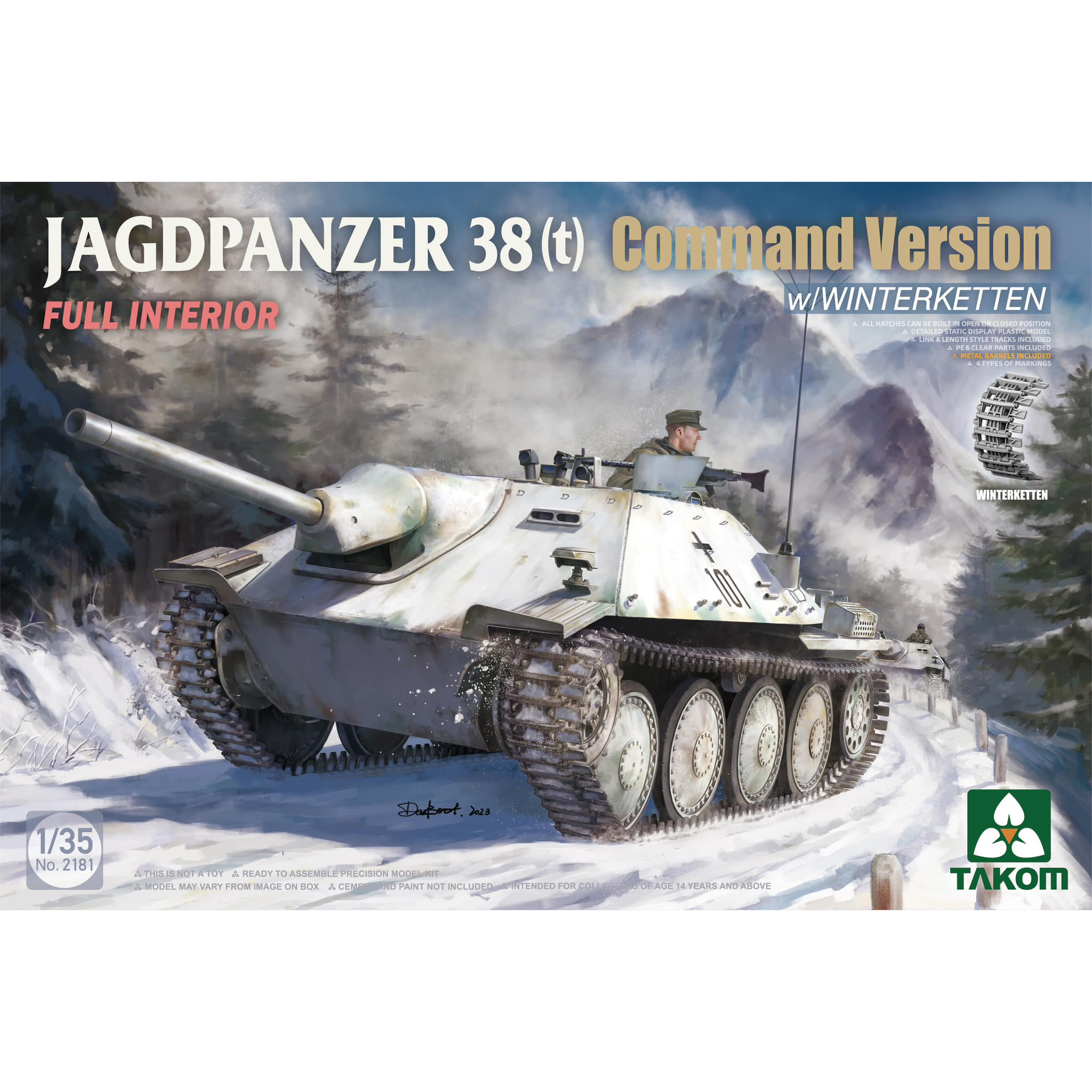 

Сборная Модель Takom Командирская Версия Jagdpanzer 38t С Полным Интерьером 2181